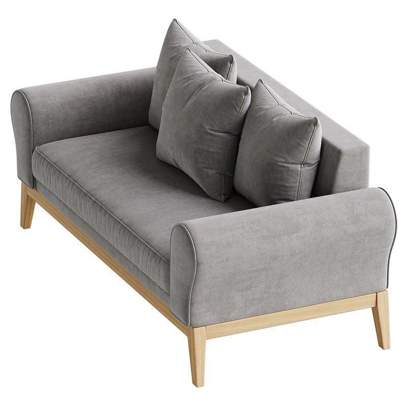 Sofa Koro Velvet Grey Image 2