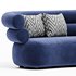Loopo TUBE MIDNIGHT BLUE VELVET SOFA - Thumbnail 2