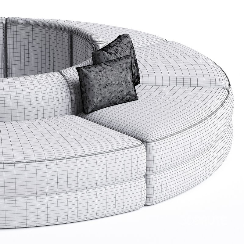 Maura Modular Convex Circle Sectional Image 3