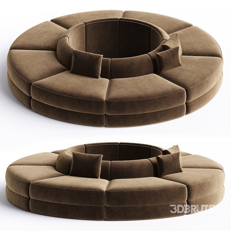 Maura Modular Convex Circle Sectional Image 1