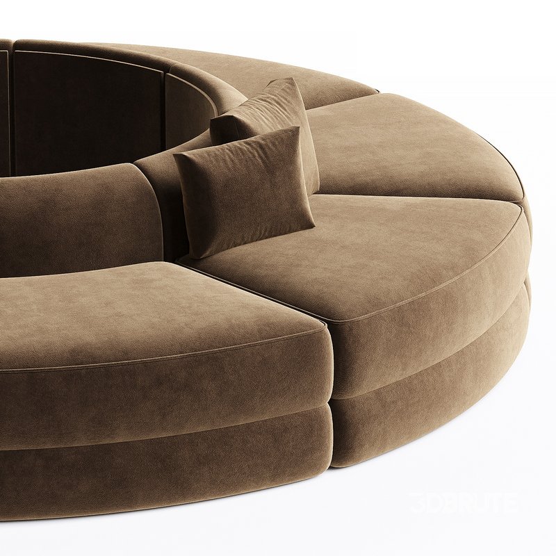 Maura Modular Convex Circle Sectional Image 2