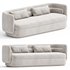Gray Boucle Contemporary Sofa - Thumbnail 1