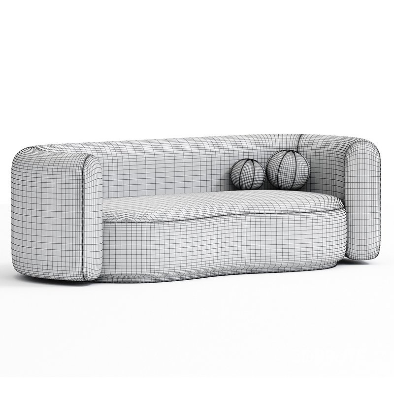 Hugger Curved Boucle Sofa by Leanne Ford Image 3