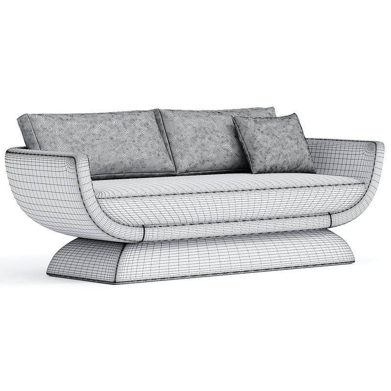 Oscar Contemporary Velvet Sofa Image 3