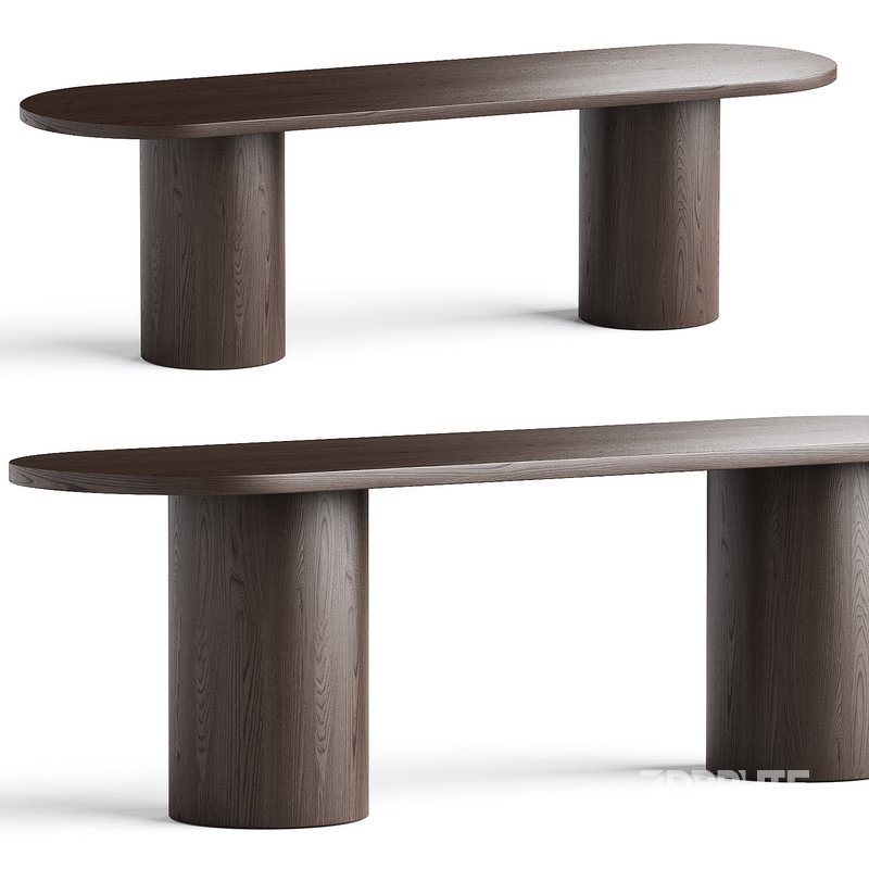 Solid Oakwood Dining Table Image 1