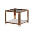 Wide Square Glass End Table - Thumbnail 1