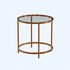 Gold Coast Deluxe Mirrored Round End Table Mirrored Top - Thumbnail 1