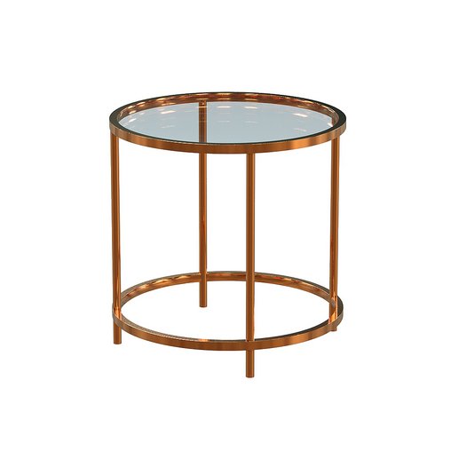 Gold Coast Deluxe Mirrored Round End Table Mirrored Top