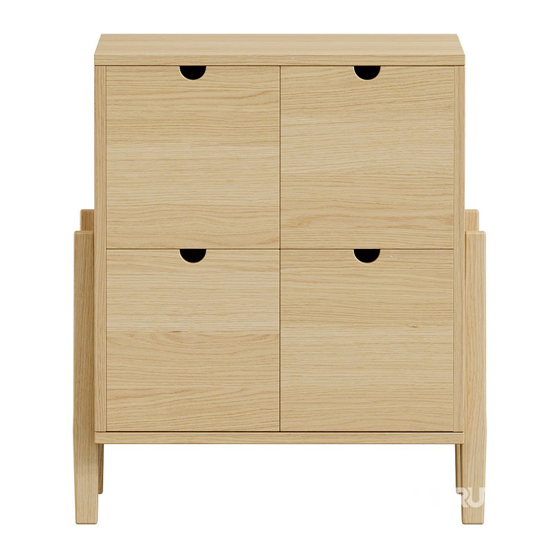 Lubin Storage Chest of drawers in solid teak Image 1