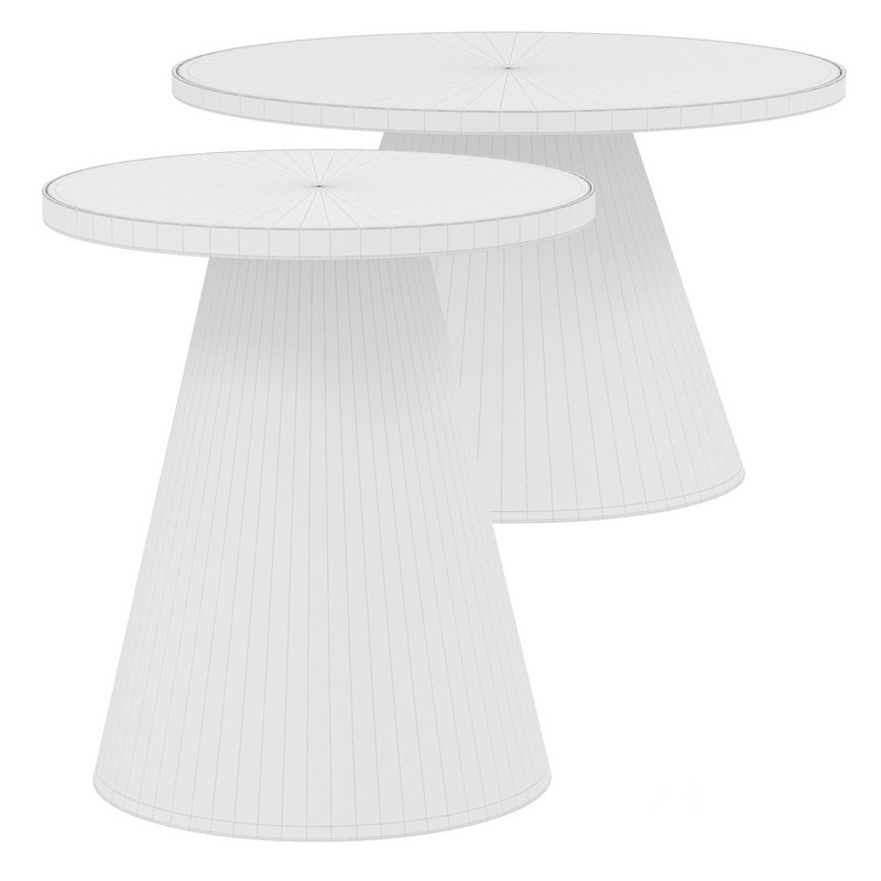 Ferrah Black and White Top Pedestal Coffee Table Image 2