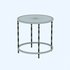 Gold Coast Deluxe Mirrored Round End Table Mirrored Top - Thumbnail 2