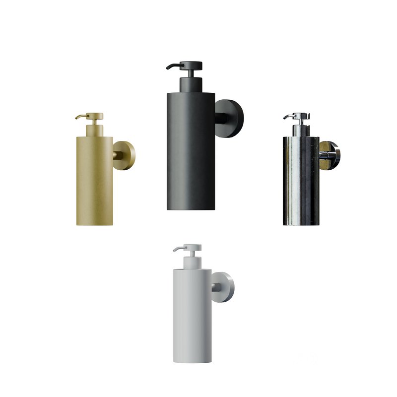 LUXE MATTE BLACK WALL MOUNTED SOAP DISPENSER Image 1