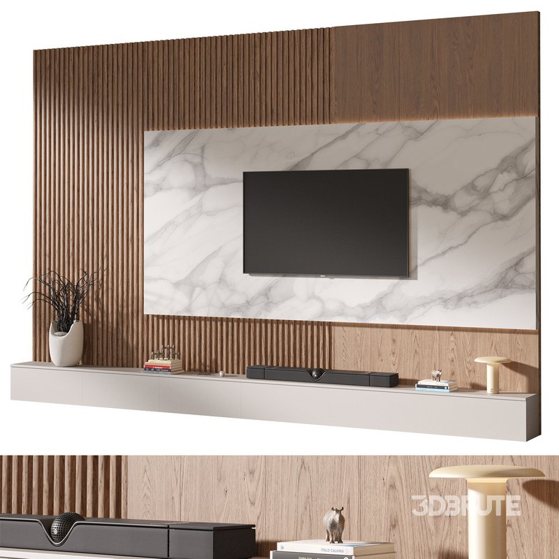 TV wall set 01 Image 1