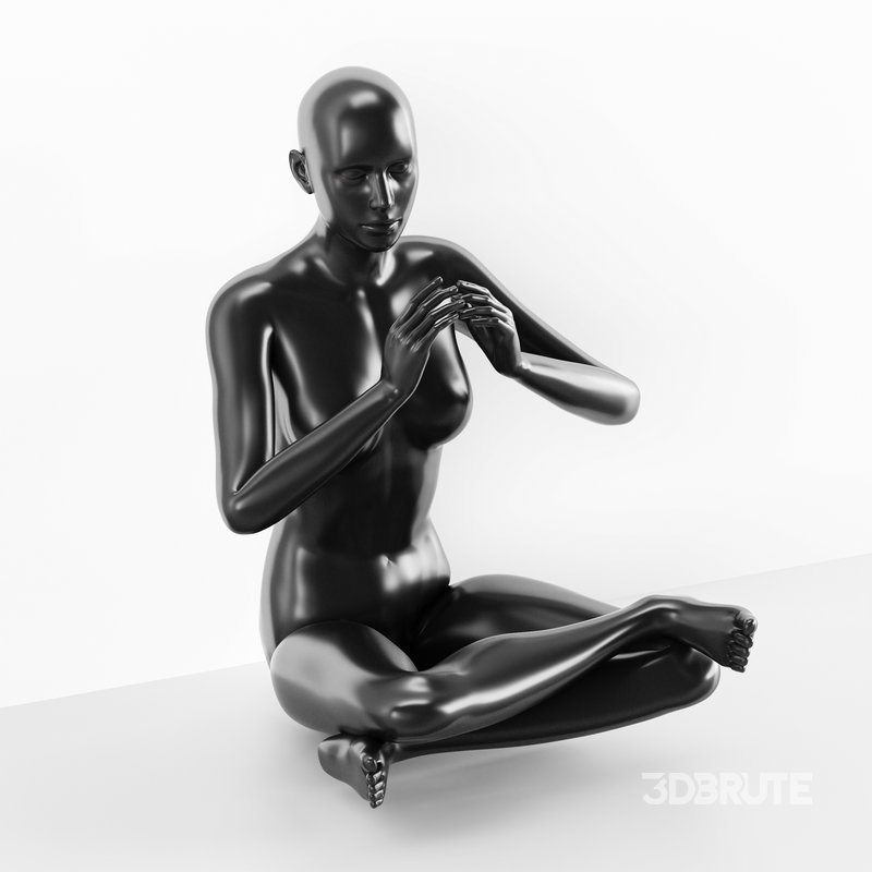 Female Meditation Pose statue Image 1