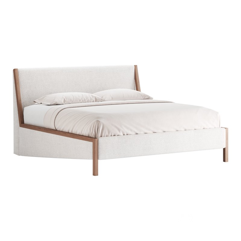 MALENA WHITE BOUCLE KING BED Image 10