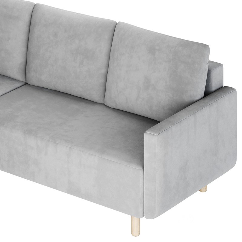 Corner sofa Beller Textile Yellow Image 10