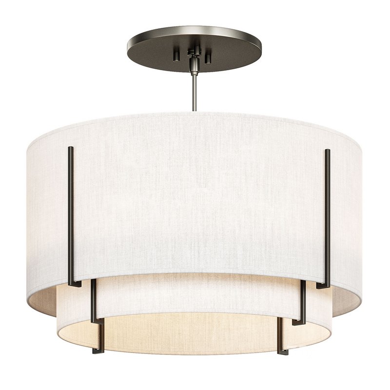 Exos Small Double Shade Semi Flush Image 1