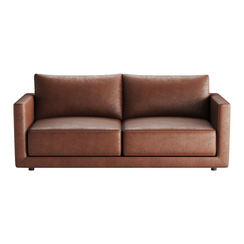 Melbourne Leather Sofa Image 11