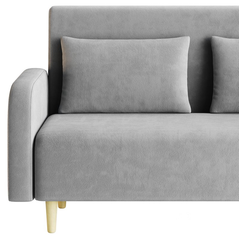 Contemporary Seats 2 Solid Color Sofa Image 12