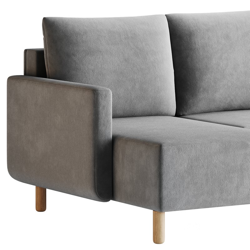 Corner sofa Beller Textile Yellow Image 12