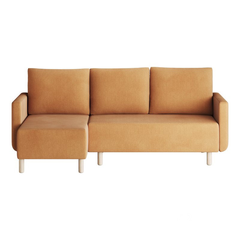 Corner sofa Beller Textile Yellow Image 13