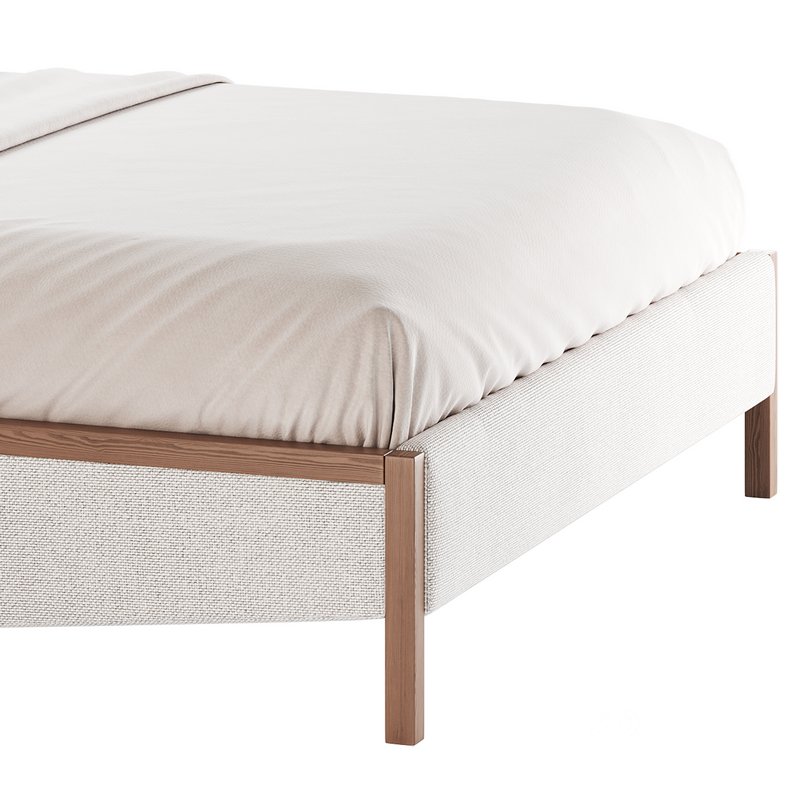 MALENA WHITE BOUCLE KING BED Image 14