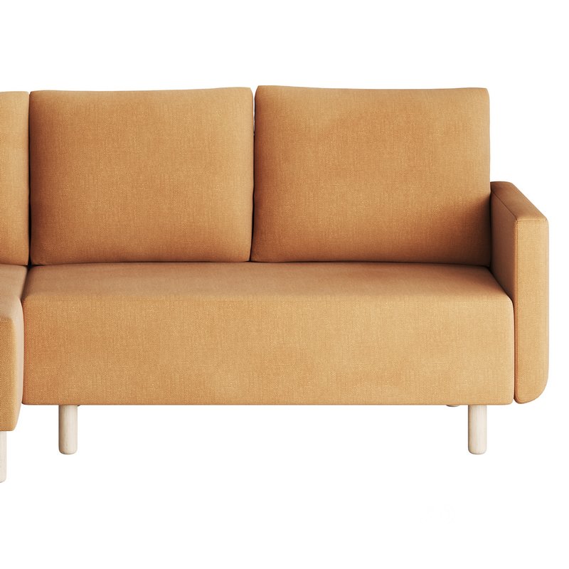 Corner sofa Beller Textile Yellow Image 15