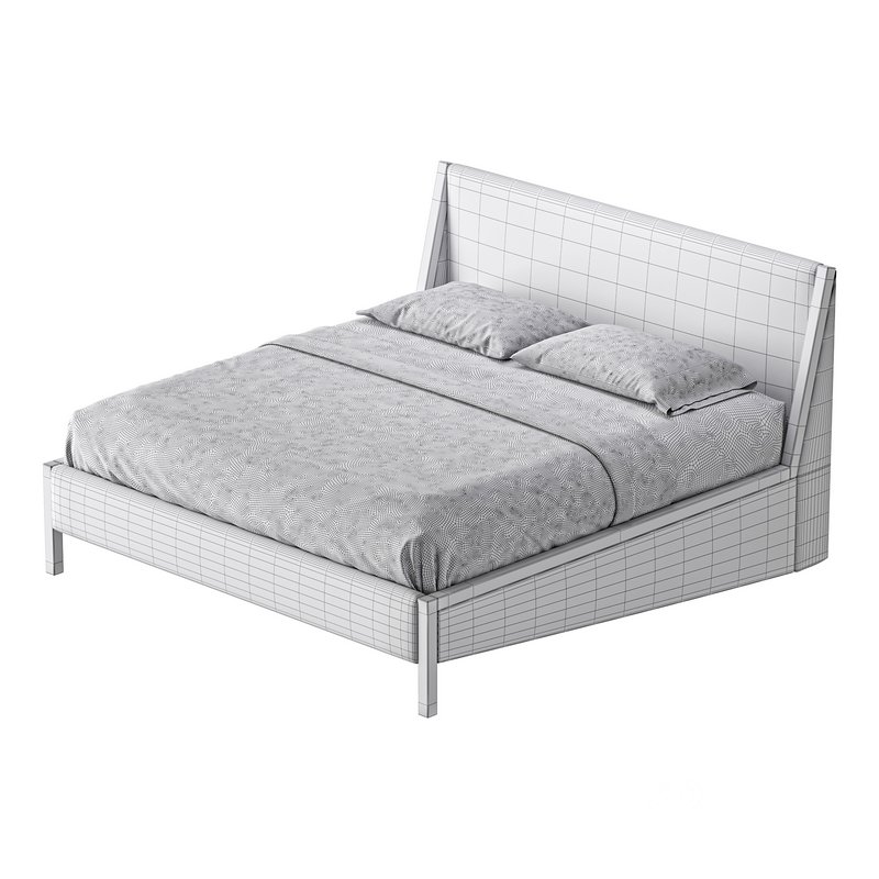 MALENA WHITE BOUCLE KING BED Image 15