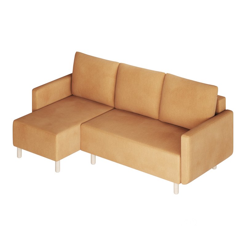 Corner sofa Beller Textile Yellow Image 14