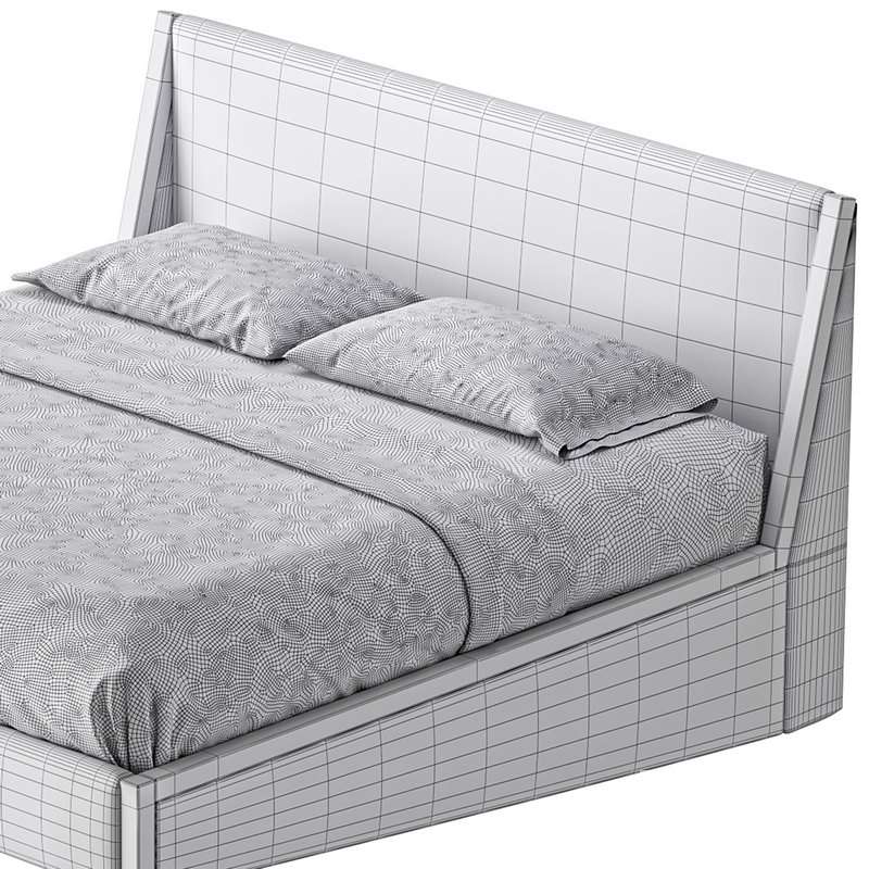 MALENA WHITE BOUCLE KING BED Image 16
