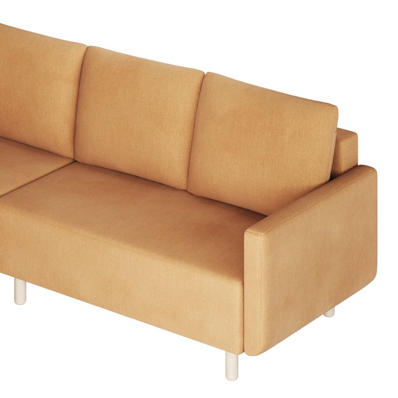 Corner sofa Beller Textile Yellow Image 17