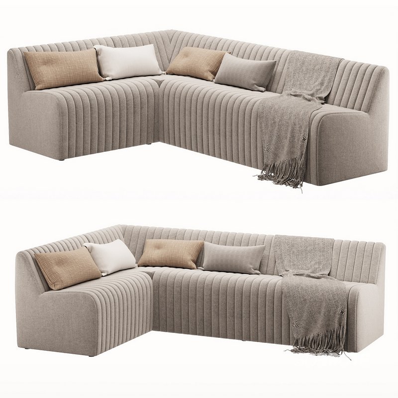 Augustine Dining Banquette L Shape Orly Natural Image 1