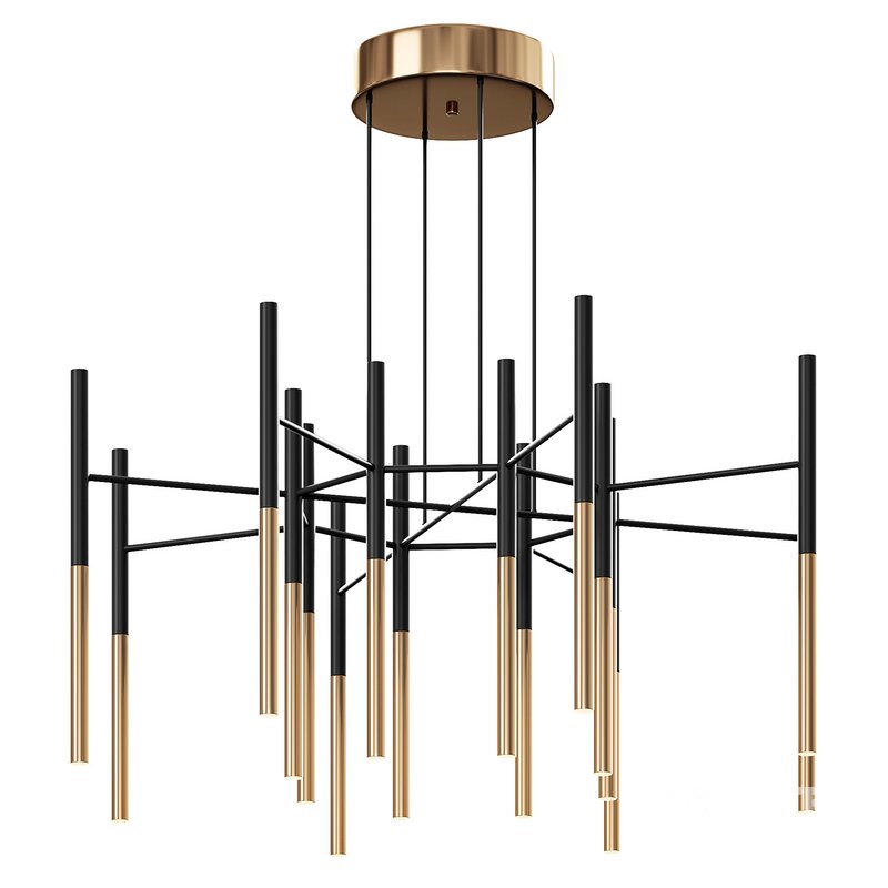 Metal Tubular Chandelier Image 3