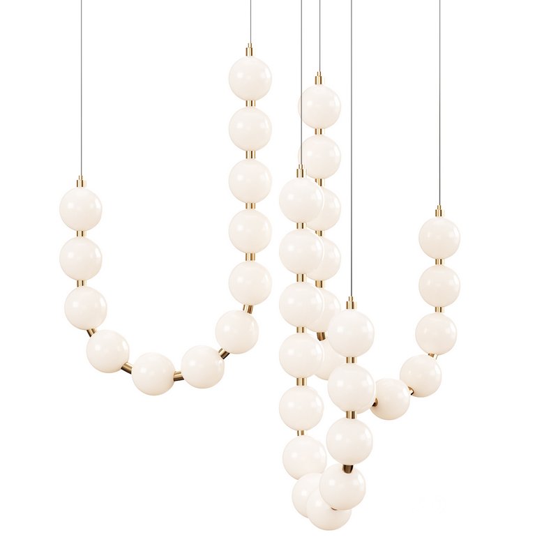 Glass Pearl Necklace Chandelier Image 2