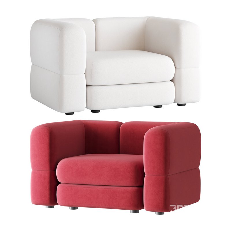 Armchair Brera Velor Cherry Image 1