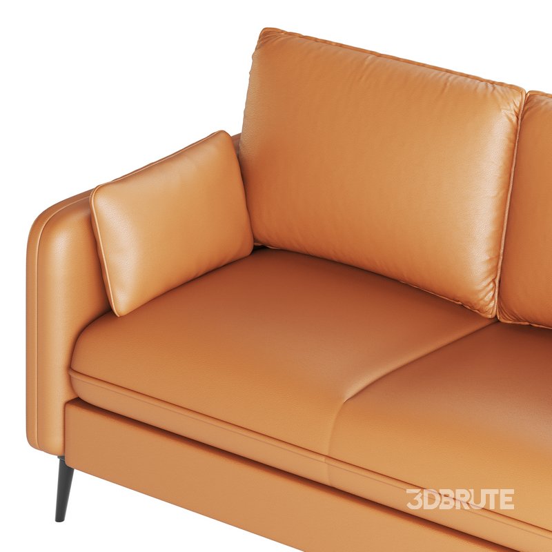 Faux Leather Sofa Image 19
