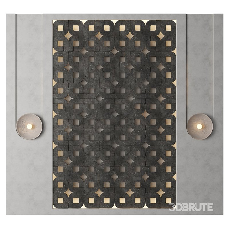 Decorative Wall with Concentric Light 02 Image 1