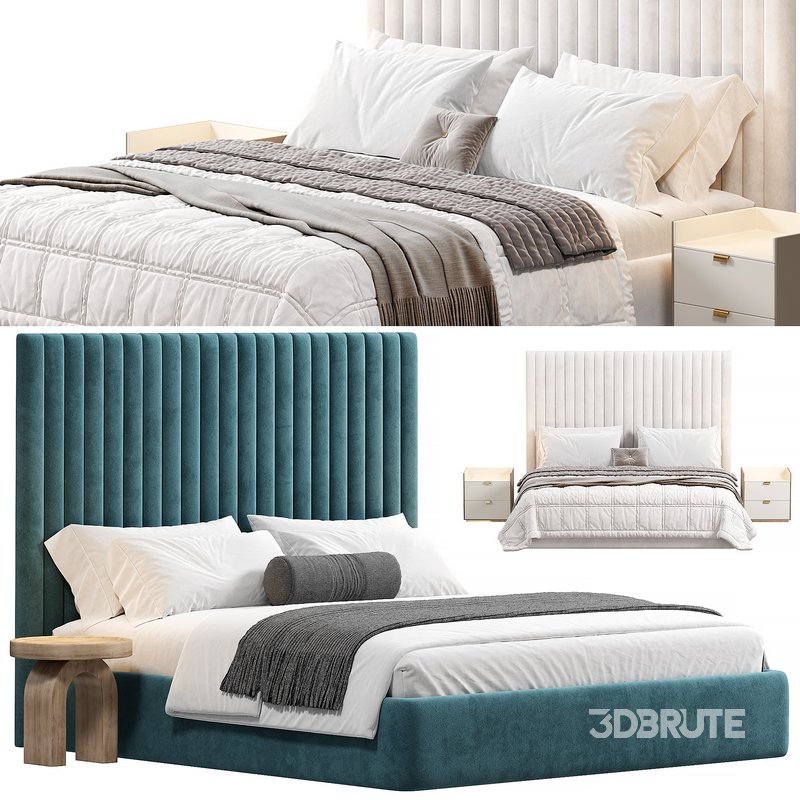 Louvers bed in navy blue by krasdom Image 1