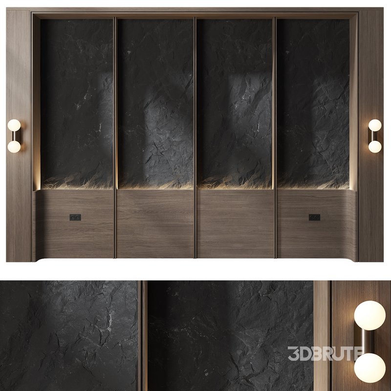 Headboard Wall Panel & Lyra Wall Twin Decor Image 1