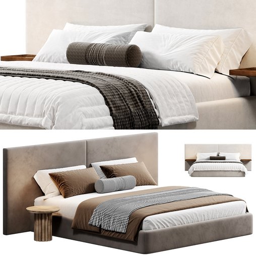 Lit coffre en MDF, BLANDINE Bed by BOBOCHIC