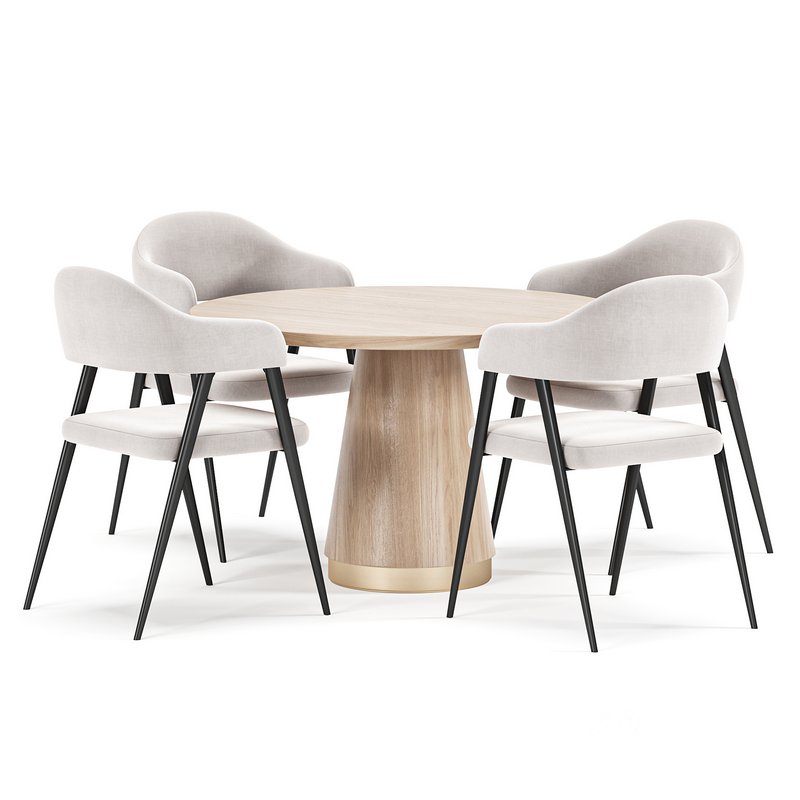 Olga table,Twin chair, Dining set Image 3