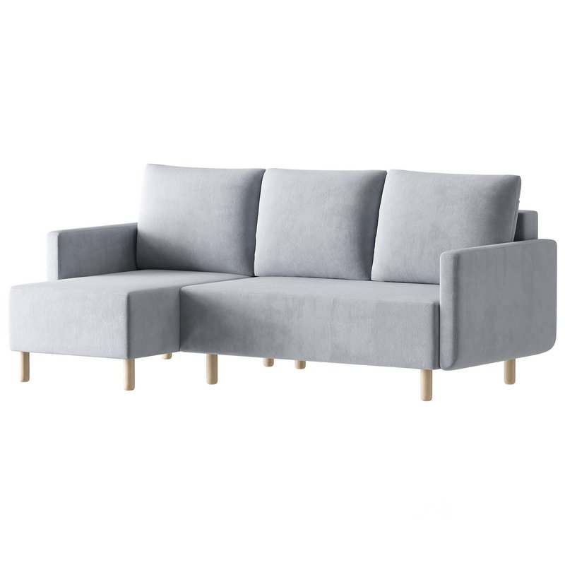 Corner sofa Beller Textile Yellow Image 3