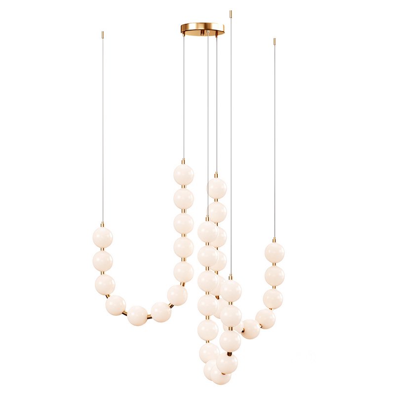 Glass Pearl Necklace Chandelier Image 1