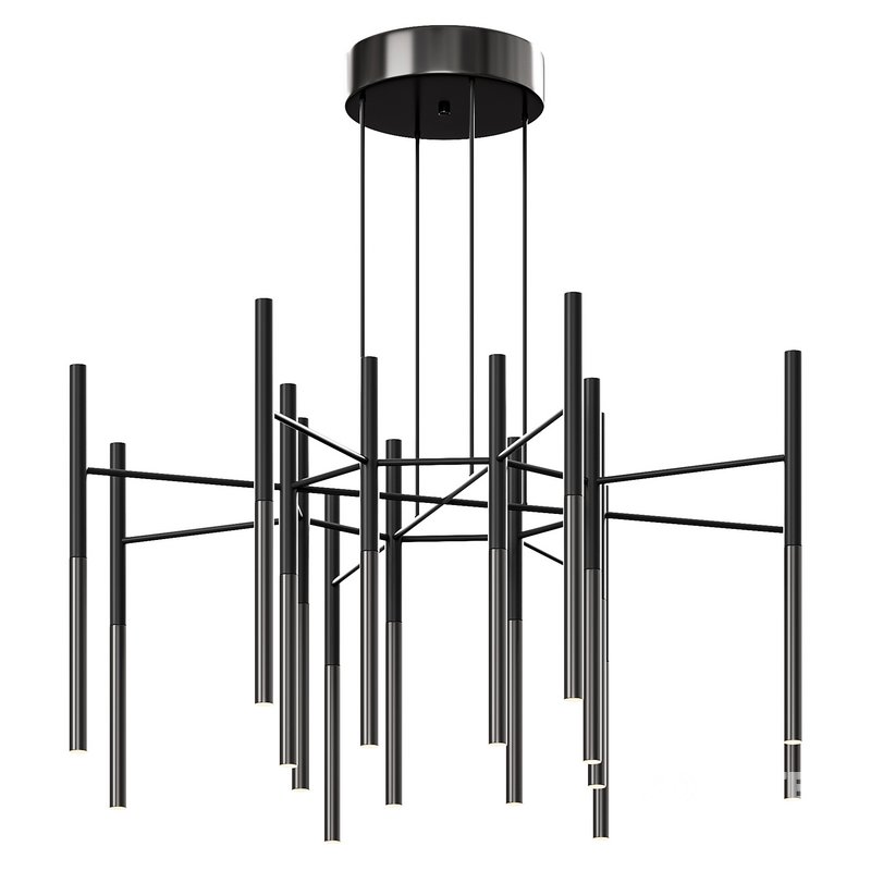 Metal Tubular Chandelier Image 1