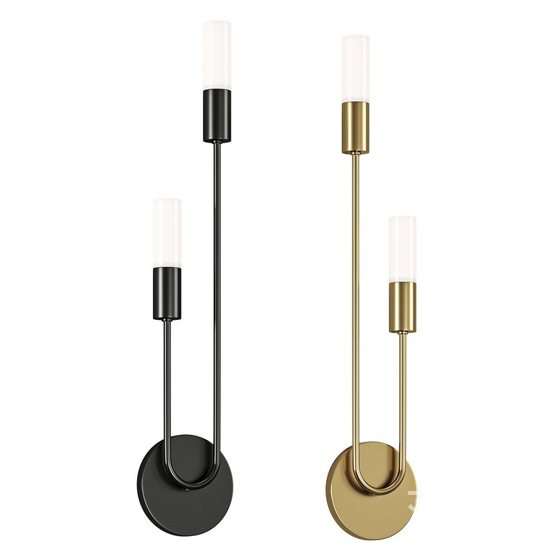 Modern Mid Century Brass Wall Sconces Image 2