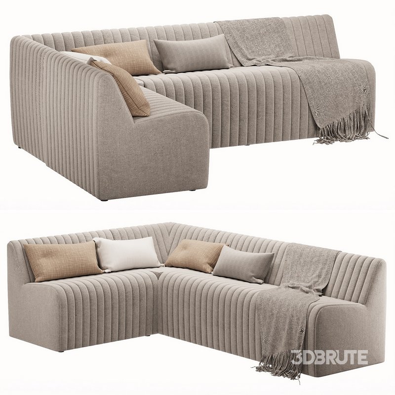 Augustine Dining Banquette L Shape Orly Natural Image 4