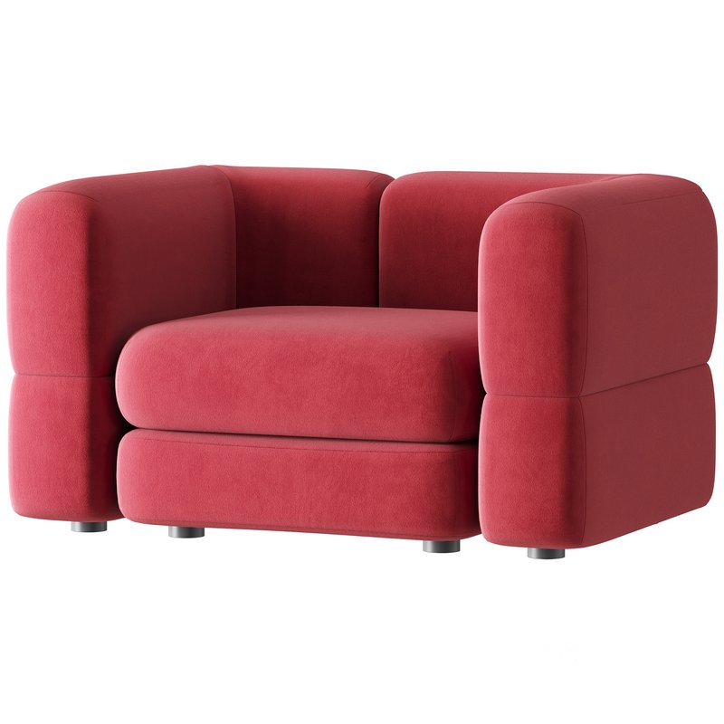 Armchair Brera Velor Cherry Image 2