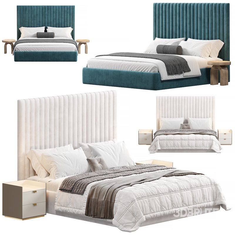 Louvers bed in navy blue by krasdom Image 3