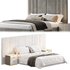 Medburn Wide Headboard Panel Stripe Bed by amore - Thumbnail 2