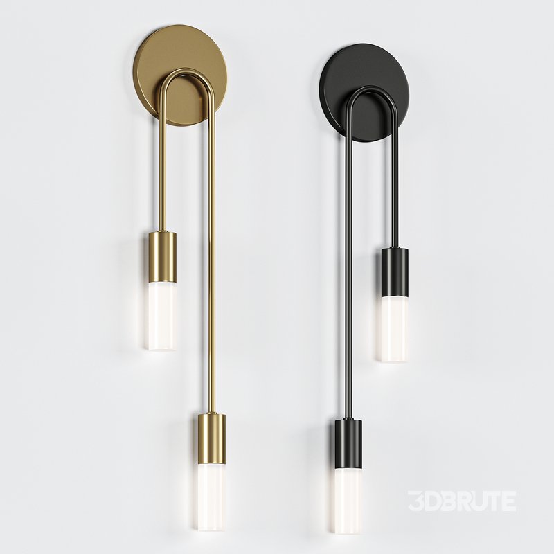 Modern Mid Century Brass Wall Sconces Image 5